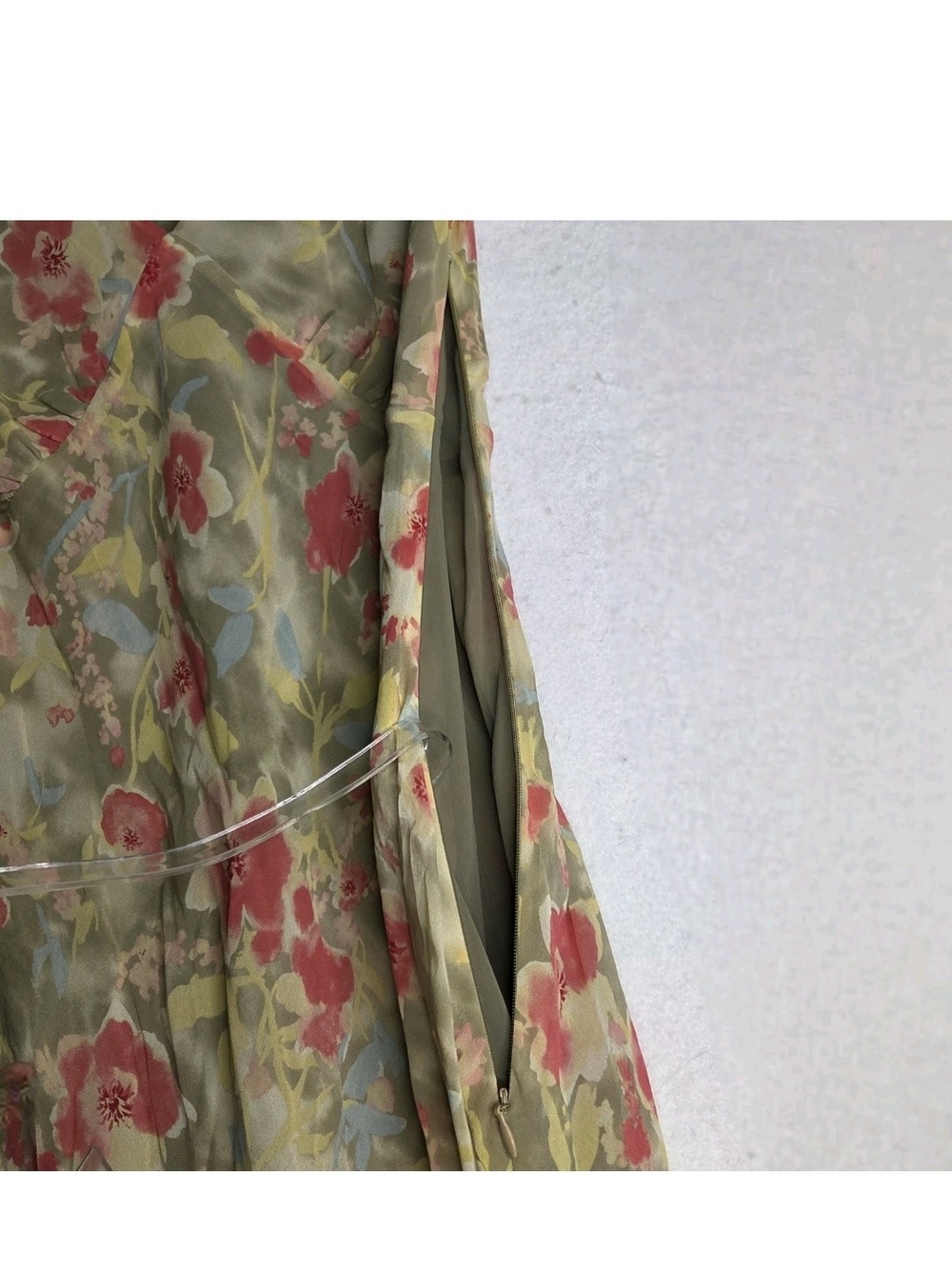 The Limited Silk Floral Midi Dress Sz 2 Fairy Romantic Y2k 90s Fairy Whimsigoth - Picture 5 of 8